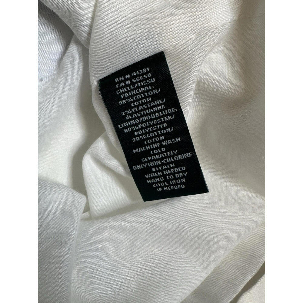 Vtg Lauren Ralph Lauren  Pleated Sleeveless A Line 4 Dress Floral White Blue - Picture 6 of 6